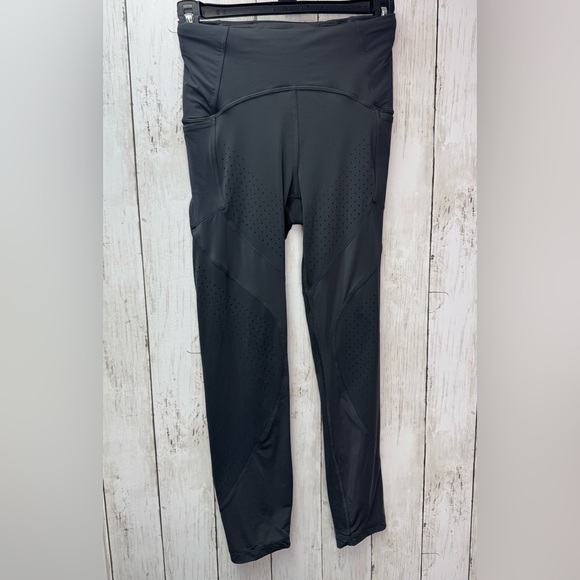lululemon athletica Pants - Lululemon Dark gray Perforated Leggings size 4